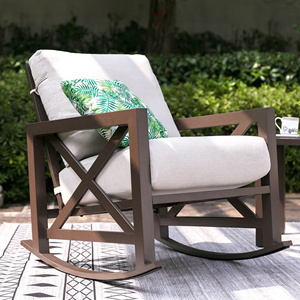 Ensemble de meubles de jardin d'extérieur, canapé, chaise longue, chaise à bascule en teck - <span class=keywords><strong>Hanif</strong></span> - Product Image 6