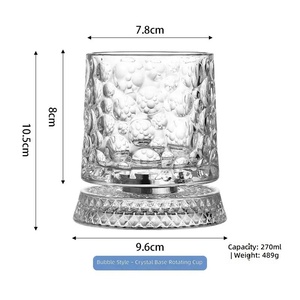 <span class=keywords><strong>Verre</strong></span> à whisky rotatif de luxe avec base en cristal pour bar à domicile - Product Image 1