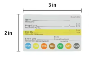 2x3 Inch Dissolvable Food <b>Labels</b> BPA-Free Waterproof Food Rotation <b>Labels</b> for Restaurant & Kitchen Use - Product Image 2