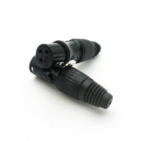 Adaptateur mâle canon connecteur en alliage de zinc plaqué or broches en cuivre prise Audio prise 3 broches XLR prises de microphone