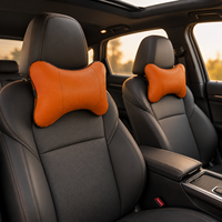 Coussin de nuque portable pour voiture avec surface perforée respirante, appui-tête universel pour voiture avec design en forme d'os
