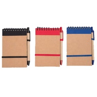 Carnet de réunion A5 personnalisé de haute qualité avec couverture en papier kraft, spirale, pages détachables, pratique, économique, style professionnel, vente en gros