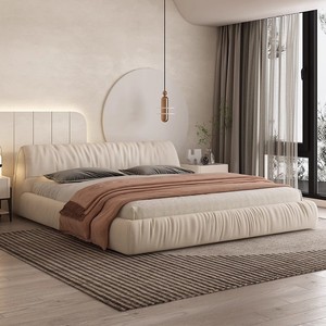 Cama King Tapizada Estilo Italiano con Tela Escarchada, Muebles para Recámara Principal - Product Image 2