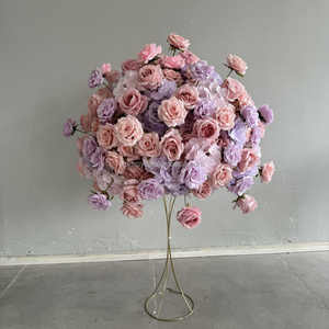 Centros de Mesa de Seda Rosa al por Mayor para Bodas, Arreglos Florales, Bola de Flores para Mesa, Flores Artificiales - Product Image 2