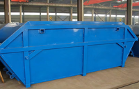 Conteneur de chantier robuste sur mesure avec élévateur à chaîne pour le recyclage des déchets de construction et les déchets industriels