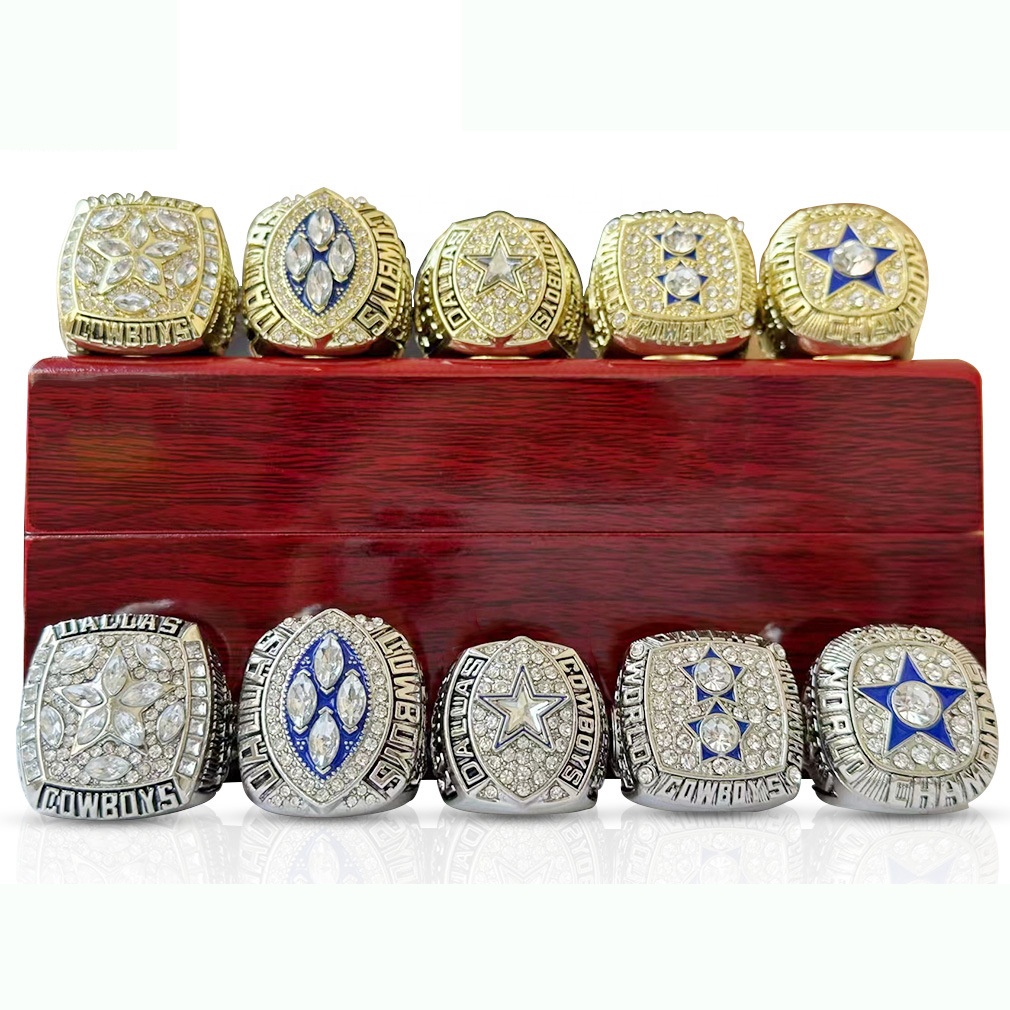 Dallas Cowboys Championship Ring Set - 5PCS Nfl Super Bowl Rings