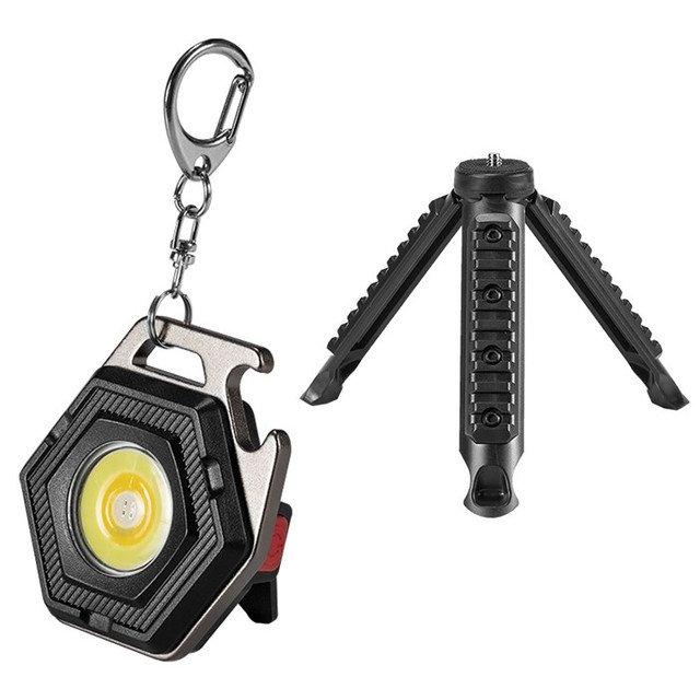 Multi-Function Magnetic COB Work Lamp Pocket Led Keychain Flashlight Rechargeable Mini COB Work Light with Bottle Opener