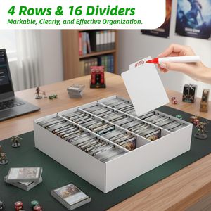 กล่องเก็บการ์ดสะสมแบบกำหนดสีได้ 4 แถว สำหรับ MTG TCG กล่องจัดระเบียบการ์ดคุณภาพสูง - Product Image 2