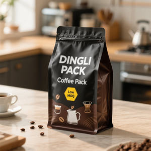 Bolsa de café ecológica personalizada, reciclable, con base plana, de color liso, impresa, de 250g, 500g, 1kg, tipo stand-up. - Product Image 1