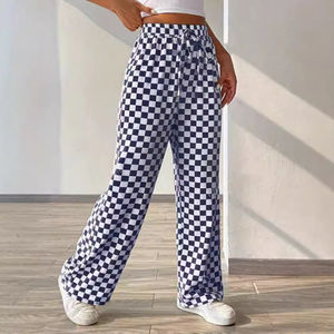 <span class=keywords><strong>Pantaloni</strong></span> Lounge a quadri estivi alla moda <span class=keywords><strong>con</strong></span> colori canal canal 7 <span class=keywords><strong>pantaloni</strong></span> Casual a <span class=keywords><strong>vita</strong></span> <span class=keywords><strong>alta</strong></span> a quadri larghi <span class=keywords><strong>donna</strong></span> - Product Image 5