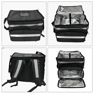 Customized Size Lightweight Insulated Lunch Bag Food Delivery Reusable Large Capacity Insulated Cooler Bags