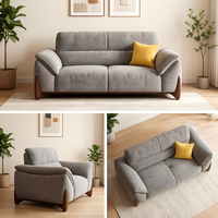 Canapé d'angle deux places pour petits appartements, salon, style villa, dossier haut, en velours polyester
