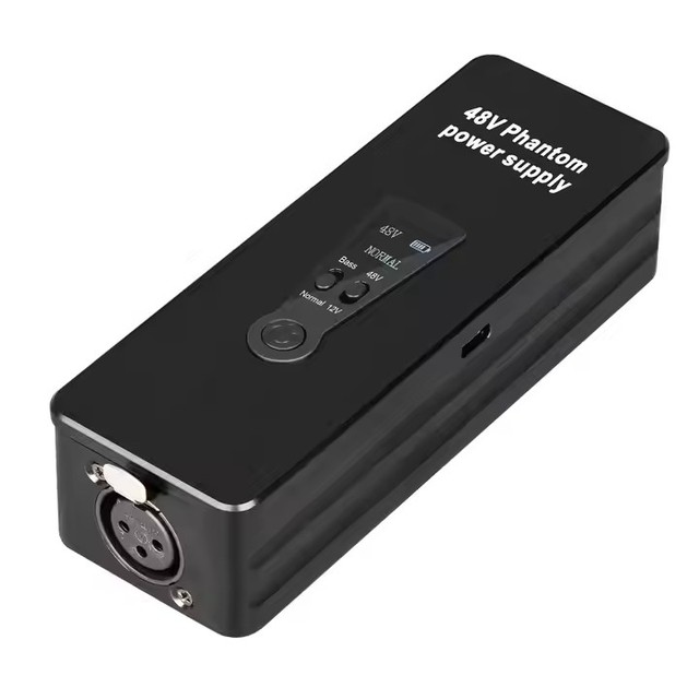 New 48-V 48v Microphone 48 Volt Module Phantom Power Supply for Condenser Microphone Supplies