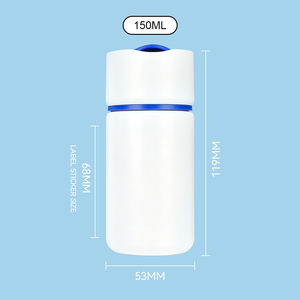 Flacon en plastique HDPE de qualité alimentaire de 150 ml, vide, pour pilules, comprimés, capsules, compléments alimentaires, avec bouchon à clapet - Product Image 6