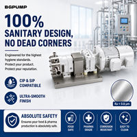 Pequeño compacto mini de acero inoxidable de alta viscosidad sanitaria de grado alimenticio rotor bomba de lóbulo rotatorio