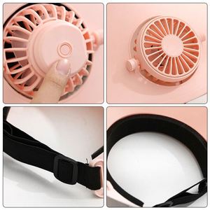 Gorra Visera con Ventilador Recargable USB, Color Blanco y Rosa, Regalos de Verano 2026, para Mujer - Product Image 5