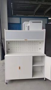 Aparador Metálico Moderno, Mueble de Almacenamiento Multifuncional para Comedor y Cocina - Product Image 6