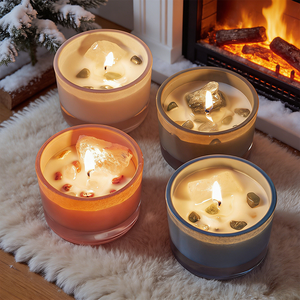 <span class=keywords><strong>Bougie</strong></span> de Manifestation et de Purification Énergétique en Verre <span class=keywords><strong>D</strong></span>époli Pastel pour Acheteurs de Boutiques Spirituelles, Vente en Gros - Product Image 4