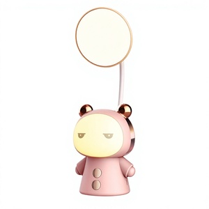 USB充電式 モダンデザイン ABS素材 かわいいミニLEDデスクランプ ピンク 子供/女の子向けギフト - Product Image 3