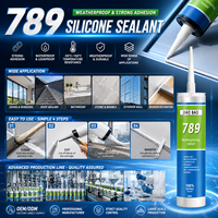 Scellant en silicone imperméable pour panneaux sandwich et toitures métalliques, scellant en silicone pour murs-rideaux en verre