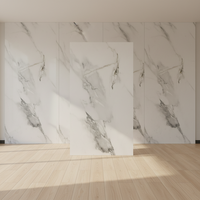 Panneaux muraux modernes en PVC effet marbre géométrique, revêtement UV haute brillance, écologiques, imperméables, garantie 3 ans, pour appartement et maison