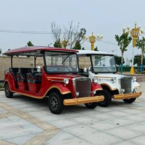 Voiture électrique de luxe classique de style rétro chinois, type voiturette de golf <span class=keywords><strong>vintage</strong></span>, avec des éléments de luxe et de style ancien - Product Image 3
