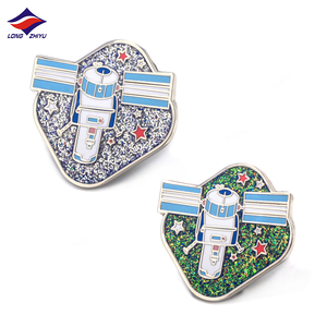 Longzhiyu de romántico globo <span class=keywords><strong>casa</strong></span> Pines de solapa lindo conejo Pines de esmalte con gafas Robot de dibujos animados insignias para decoraciones - Product Image 3
