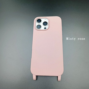 Couverture de téléphone antichoc en TPU doux pour la peau de couleur pure <span class=keywords><strong>avec</strong></span> lanière de sangle de <span class=keywords><strong>cordon</strong></span> de bandoulière pour étui <span class=keywords><strong>iPhone</strong></span> 16 Pro Max 15Pro - Product Image 4