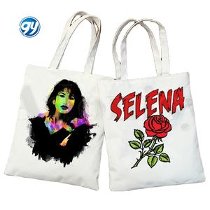 Vintage 90s inspirado Selena Quintanilla moda Casual compras niñas mano mujeres elegante lona niños bolsos de hombro - Product Image 1