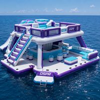 Plateforme flottante gonflable en EVA avec surface antidérapante, pont pneumatique en PVC Drop Stitch pour lac, océan, yacht, jet ski et fêtes