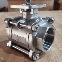 Vanne à boisseau sphérique manuelle ISO5200 en acier au carbone, corps en 3 parties, raccordement par montage sur tuyau, NPT 1/2 po, 200 PSI, OEM, Tri-Clamp B3, joint EPDM