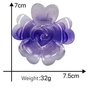 Qianjin กิ๊บหนีบผมรูปดอกไม้พลาสติกใสสำหรับผู้หญิงอุปกรณ์เสริมผมสีสันสดใสจำนวนมาก - Product Image 4