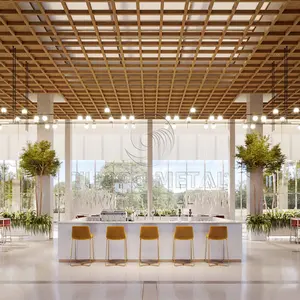 Système de <span class=keywords><strong>plafond</strong></span> en treillis décoratif ignifuge imperméable à l'eau moderne Grille de <span class=keywords><strong>suspension</strong></span> en métal à cellules ouvertes <span class=keywords><strong>Plafond</strong></span> à grille en aluminium - Product Image 1