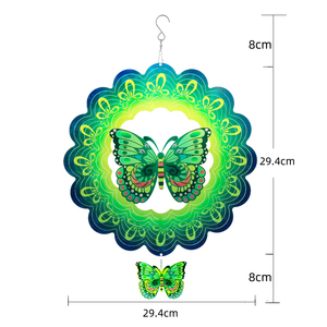 Molinillo de Viento Metálico para Decoración de Jardín, Colorido, para Hogar, Jardín, Patio o Decoración Exterior, con Diseño de Mariposa - Product Image 2