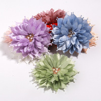 Broche en tissu 3D faite à la main de 10 cm avec strass, fleur, accessoire pour vêtements, cheveux, chaussures, chapeau, collier, bricolage