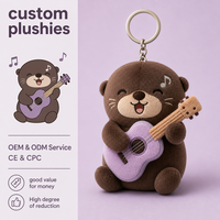 Porte-clés en peluche Otter de luxe, porte-clés pour influenceurs musicaux