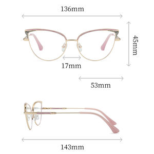 Nouvelles Lunettes Optiques Anti-Lumière Bleue 2026 à Monture Métallique Tendance pour Femmes – Montures de Lunettes Anti-Reflet - Product Image 6