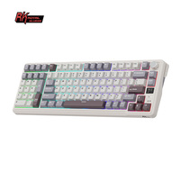 Clavier mécanique pour gaucher Royal Kludge RK L98, écran tri-mode Bluetooth sans fil, joint avec bouton métallique branchable