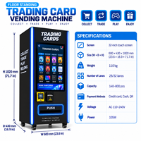 Mesin Penjual Kartu Permainan Pintar, Tipe Lantai, Otomatis, Dispenser Kartu TCG untuk Paket Kartu Koleksi
