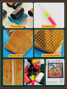 Latch Hook <strong>Rug</strong> <strong>Kit</strong> DIY Crochet Carpet for Adults Kids Beginners Canvas Yarn <strong>Rug</strong> Hooking <strong>Kits</strong> Home Decor Learning <strong>Rug</strong> <strong>Making</strong> - Product Image 6