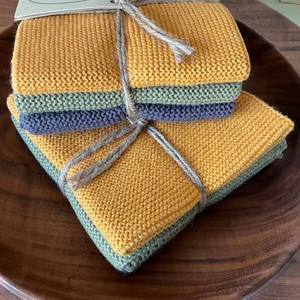 Ensemble de torchons ou de lingettes au crochet faits à la <span class=keywords><strong>main</strong></span> en coton biologique de différentes couleurs chiffons Y-Z personnalisés avec logo - Product Image 1