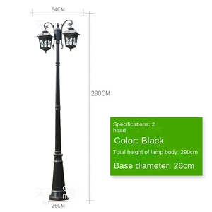 Farola LED de aluminio para exteriores IP65 de estilo europeo de 2 cabezales con 10 años de garantía - Product Image 5