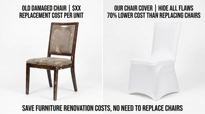 Housse de chaise moderne en spandex ivoire, lavable et prête à l'emploi, extensible et ajustée, pour banquet et restauration, personnalisable - Product Image 5