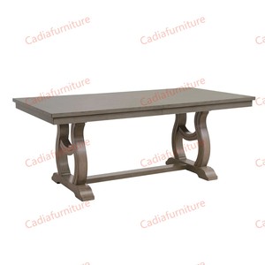 Table à manger rectangulaire en bois <span class=keywords><strong>vintage</strong></span> avec <span class=keywords><strong>chaises</strong></span> rembourrées, ensemble <span class=keywords><strong>de</strong></span> meubles <span class=keywords><strong>de</strong></span> salle à manger <span class=keywords><strong>de</strong></span> luxe, <span class=keywords><strong>8</strong></span> places - Product Image 4