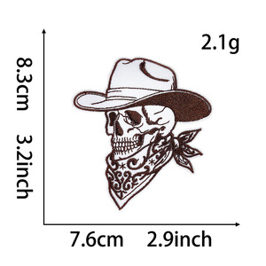 Parches Bordados Termoadhesivos Estilo Vaquero del Oeste: Texas, Rodeo, Calavera de Caballo, Ases, Tarjeta, Whiskey, Girl, <span class=keywords><strong>Darlin</strong></span>, Howdy para Ropa - Product Image 6