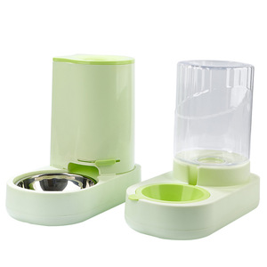 Distributeur automatique de nourriture pour chat avec distributeur d'eau, bol ovale antidérapant de 6 cm de hauteur pour chats, grande capacité, station d'alimentation et d'eau pour animaux de compagnie - Product Image 2