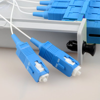 Répartiteur de fibre optique PLC de type cassette 1*8 avec connecteurs SC UPC, pigtail pour FTTH, répartiteur de fibre optique 1:8