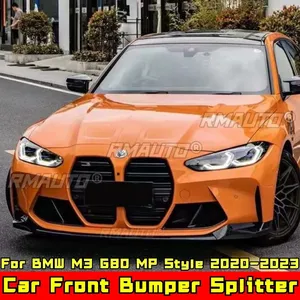 สปลิตเตอร์กันชนหน้า M3 G80 สีดำเงา สไตล์ MP ชุดแต่งสปอยเลอร์กันชนหน้า สำหรับ BMW M3 G80 ปี 2020-2023 อุปกรณ์ตกแต่งรถยนต์ - Product Image 3