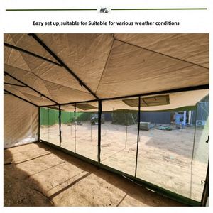 10 Person <b>Canvas</b> Tent Quick Setup Steel Tube <b>Frame</b> Four-Season Refugee Emergency Shelter Disaster Relief - Product Image 3