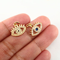 Breloque diamant en zircone cubique CZ, petit pavé papillon, serrure à clé papillon, en forme de cœur, pièces, CZ8109